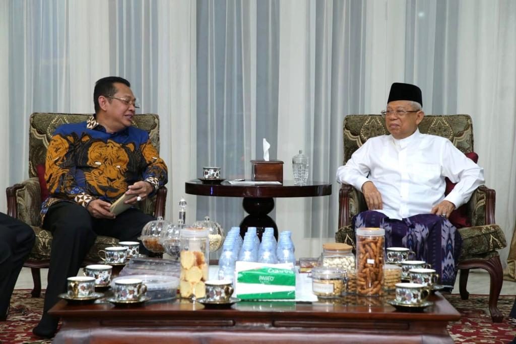 Temui KH Ma'ruf Amin, MPR RI Siap Gelar Pelantikan Presiden dan Wakil Presiden