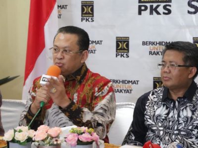 Ketua MPR RI Bambang Soesatyo bertemu Presiden PKS Sohibul Iman