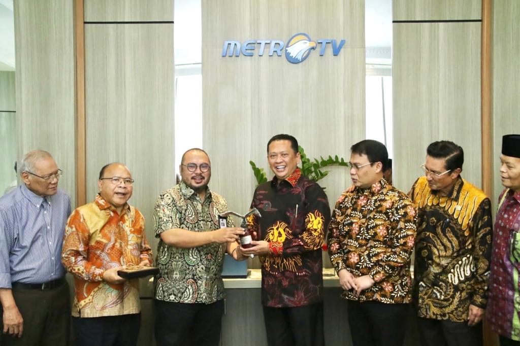 Ketua MPR RI Bambang Soesatyo visit media indonesia gruop metro tv
