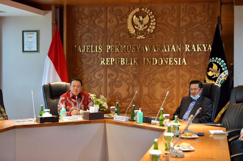 Rapat Konsultasi MPR RI dan Menteri PPN/Kepala Bappenas, Bamsoet: Perlu Grand Design Pembangunan Yang Rekonsilatif di Papua